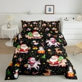 thumbnail image 3 of Manfei Cartoon Santa Claus Bedding Comforter Set,Merry Christmas Twin Comforter Sets,Red White Black Bedding Set For Girl,Breathable Home Decor Reversible,2-Piece, 3 of 9