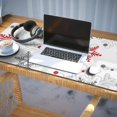 thumbnail image 3 of Long Mouse Pads for Desk,Multicolor Christmas Snowflake Pattern Desk Mats on Top Of Desks, Desk Mouse Pad Extra Large with 3mm Non-Slip Base and Stitched Edge for Gaming,Office,Work,Home 35.4x15.7in, 3 of 5