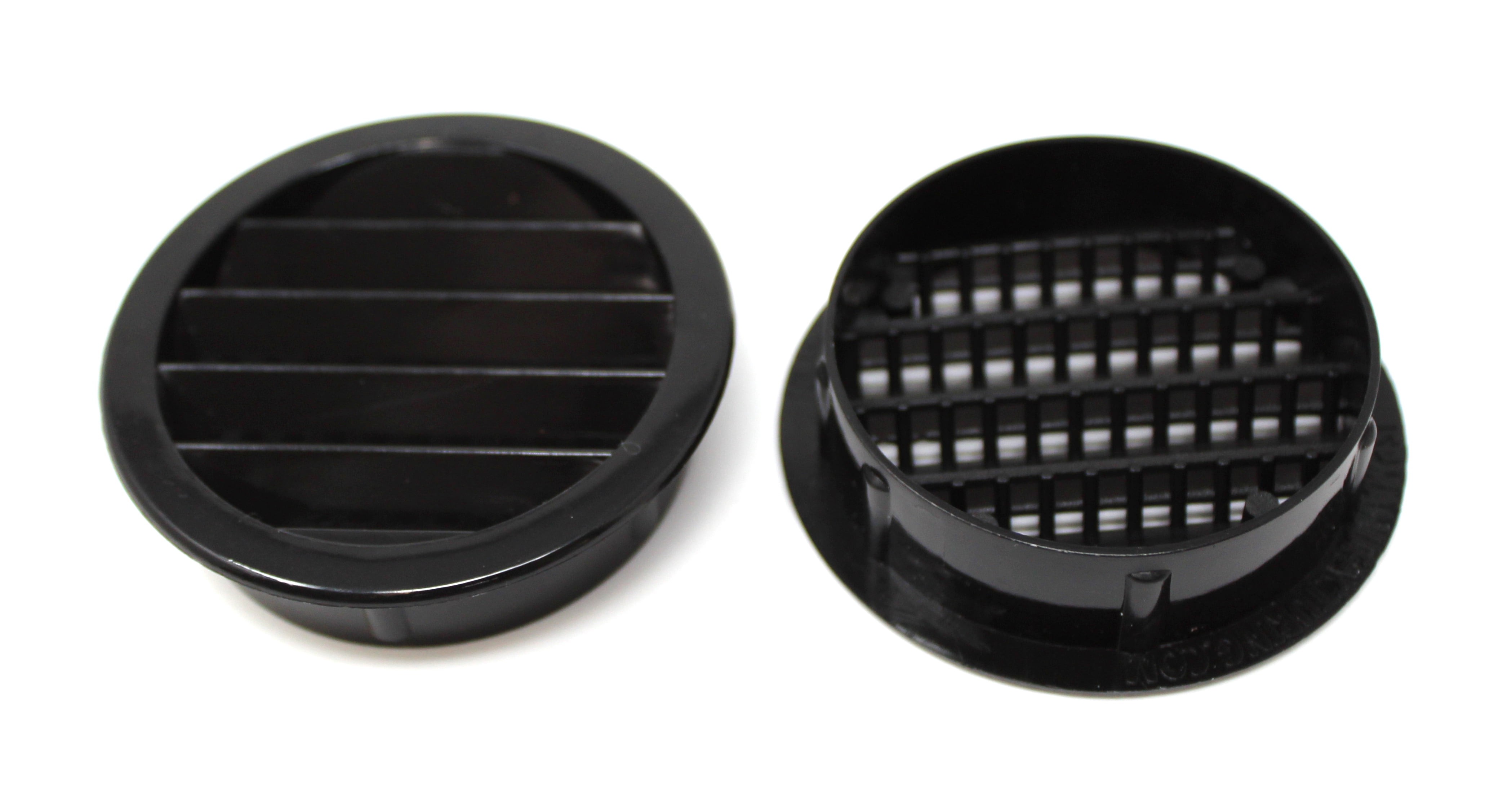 24 Pack 2" Black Round Plastic Louver Soffit Air Vent