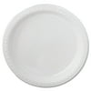 Genuine Joe Reusable White Plastic Lunch Plates, 9", 125 Count