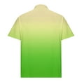 thumbnail image 4 of ohmzyzo Polo Shirts for Men Casual Short Sleeve Button Down Summer Tee Tops Trendy Comfy Gradient Color Tees Outdoor Golf Workout Shirts Green 3XL, 4 of 6
