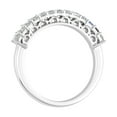 thumbnail image 2 of 1/2 Carat Natural Princess Cut Diamond Wedding Band Ring in 14K White Gold (Ring Size 10.5), 2 of 4