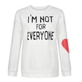 thumbnail image 5 of Aboser I'm Not for Everyone Womens Sweatshirt Plus Size Simple Tops Casual Crewneck Pullover Shirt Trendy Heart Graphic Sweatshirts, 5 of 9