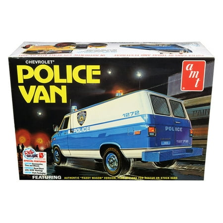 AMT AMT1123 Skill 2 Model Kit Chevrolet Police Van NYPD New York City Police Dept 1 by 25 Scale Model