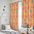 thumbnail image 5 of Blackout Kids Curtains,Colorful Dinosaurs Space Rockets Pattern Childrens Insulated Curtains Set Of 2,Bedroom Essentials,Toddler Room Decor 52"x84", 5 of 5