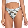 thumbnail image 1 of Fotbe Tractor and Dumper Tanga Sin Costuras para Mujer con Estampado – Panties Invisibles, Transpirables y Cómodos para Uso Diario-X-Small, 1 of 6