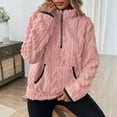 thumbnail image 5 of SAATLERI Quarter Zip Pullover Women Fleece Fuzzy Oversized Sweatshirts Sherpa Long Sleeve Fall Warm Hoodies With Pockets, 5 of 6