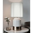 thumbnail image 2 of 10x12x12" CLIP-ON FITTER White Shantung Fabric Drum Lampshade, 2 of 5