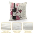 thumbnail image 4 of Orinice Wine Graphic Decorative Cushion Throw Pillow Cover for Home Couch Living Room Sofa Print on Both Sides Square 1PC 18x18in, 4 of 5