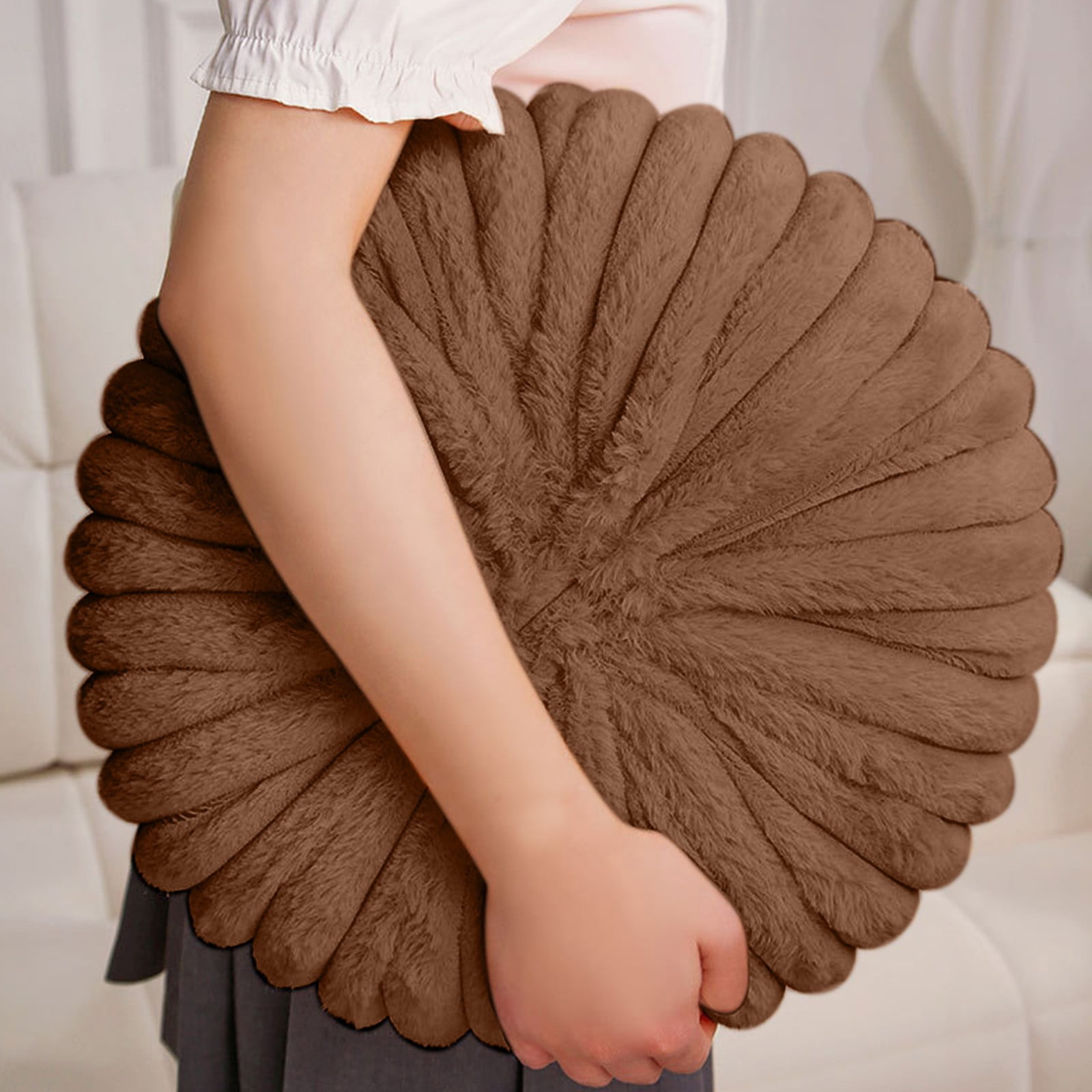 Hvmvliv 13.77x13.77x5.9in Throw Pillow for Couch Pumpkin Cushion Sofa Decorative Cushion Pumpkin Sofa Pillow Lazy Person Pillow Living Room Pillow Tatami Brown