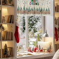 thumbnail image 3 of Merry Christmas Valances for Windows, 54 x 18in, Gingerbread Man Snowflake Winter Linen Rod Pocket Kitchen Valance Curtain Light Filtering Window Treatments for Living Room Bedroom, 1 Panel, 3 of 7