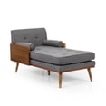 thumbnail image 4 of CHAISE LOUNGE This Piece Offers A Beautiful Button Tufted Design That Is Finished With Waffle Stitching In The Backrest And Seating.,Gray, 4 of 12