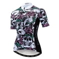 thumbnail image 3 of Weimostar 2024 - Maillot de ciclismo con calaveras para mujer, manga corta, ropa para ciclismo de montaña, equipo profesional, camiseta de ciclismo de montaña, camiseta de ciclismo de carretera, 3 of 5