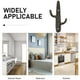 thumbnail image 2 of WORGEOUS Colgador de pared de estilo rústico Diseño de hierro fundido Colgador de ganchos dobles en forma de cactus, 2 of 8