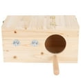 thumbnail image 2 of Bird Breeding Box Wooden Nesting Box House Warm Incubator Cage Pet Supplies, 2 of 9