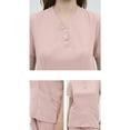 thumbnail image 3 of Scrub Set Clearance 2024! AIEOTT Scrubs Set for Women, Women Scrubs Top V Neck Solid Colour Uniform Nursing Short Sleeve Blouse and Pants, 3 of 3
