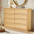thumbnail image 4 of Jopath Modern 8-Drawer Dresser for Bedroom,Wood Wide Chest of Drawers Storage Organizer for Living Room,Hallway,Natural02, 4 of 7