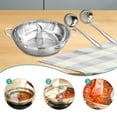 thumbnail image 3 of Elodie Divided Hot Pot Chinese Shabu Shabu Pot Versatile Cooking Pot with Slotted Spoon 27cm, 3 of 8
