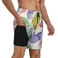 thumbnail image 3 of Balery Cute Chameleons Mens Swim Trunks Swim Shorts for Men Quick Dry Inseam Beach Shorts with Compression Liner Pocket-3X-Large, 3 of 9