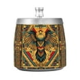 thumbnail image 7 of Yayeee Ashtray with Lid for Cigarette Smokeless Stainless Steel Home Ash Holder, Retro Abstract Eagle, 7 of 7