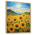 thumbnail image 2 of Designart "Mountain Sunflowers In Vangogh Style" Sunflowers Floater Framed Canvas Wall Art, 2 of 5