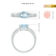 thumbnail image 4 of ANGARA Natural 1.5 ct Aquamarine Vintage Style Ring with Diamond Accents in 14K White Gold for Women (Size-9x7mm) | March Birthstone, Anniversary, Jewelry Gift for Women | Natural Aquamarine Ring, 4 of 9