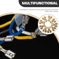 thumbnail image 4 of SHINYPASING 8Pcs Electrical Spade Connectors Kit Golden Quick Disconnect Crimp Terminals for Wiring, 4 of 6