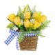 thumbnail image 2 of Fiudx Corona de Tulipanes Primaverales, Guirnalda de Flores Amarillas Frescas, Letrero Decorativo de Bienvenida, Decoración Vibrante para El Sofá Del Hogar, Decoración para Bodas, Fiestas, Ideal para, 2 of 7