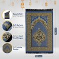 thumbnail image 2 of Muslim Prayer Rug with Prayer Beads - Prayer Mat - Prayer Rug - Prayer Matt Islam - Islamıc Prayer Mat - Travel Prayer Mat - Tasbih Prayer Beads - Islamic Gifts - 99 Prayer Beads Included (Navy), 2 of 6
