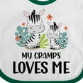 thumbnail image 4 of Inktastic Zebra My Gramps Loves Me Boys or Girls Baby Bib, 4 of 4