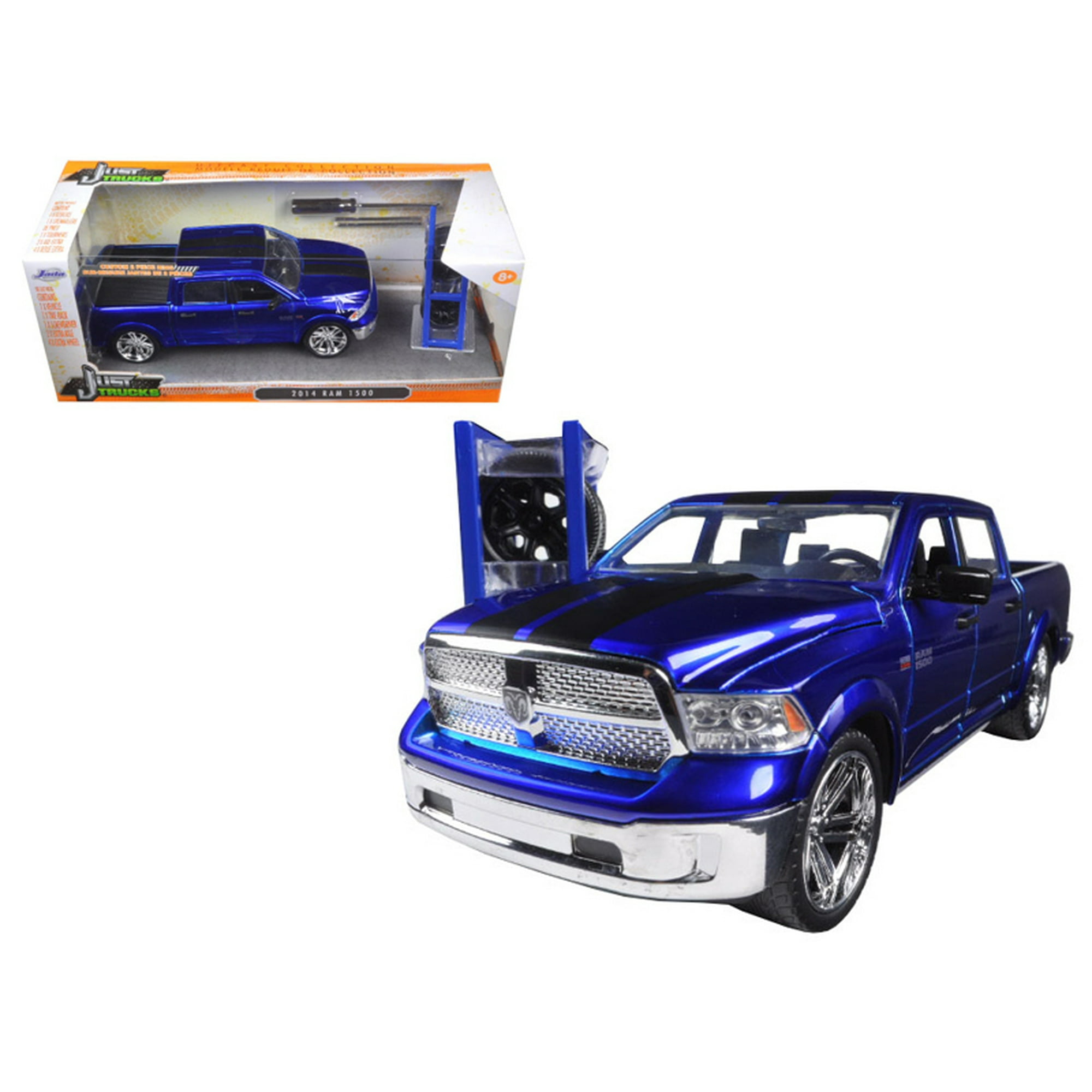 Jada 2014 Dodge Ram 1500 Pickup Truck Blue Just Trucks with Extra Wheels 1 24 Diecast Model Walmart