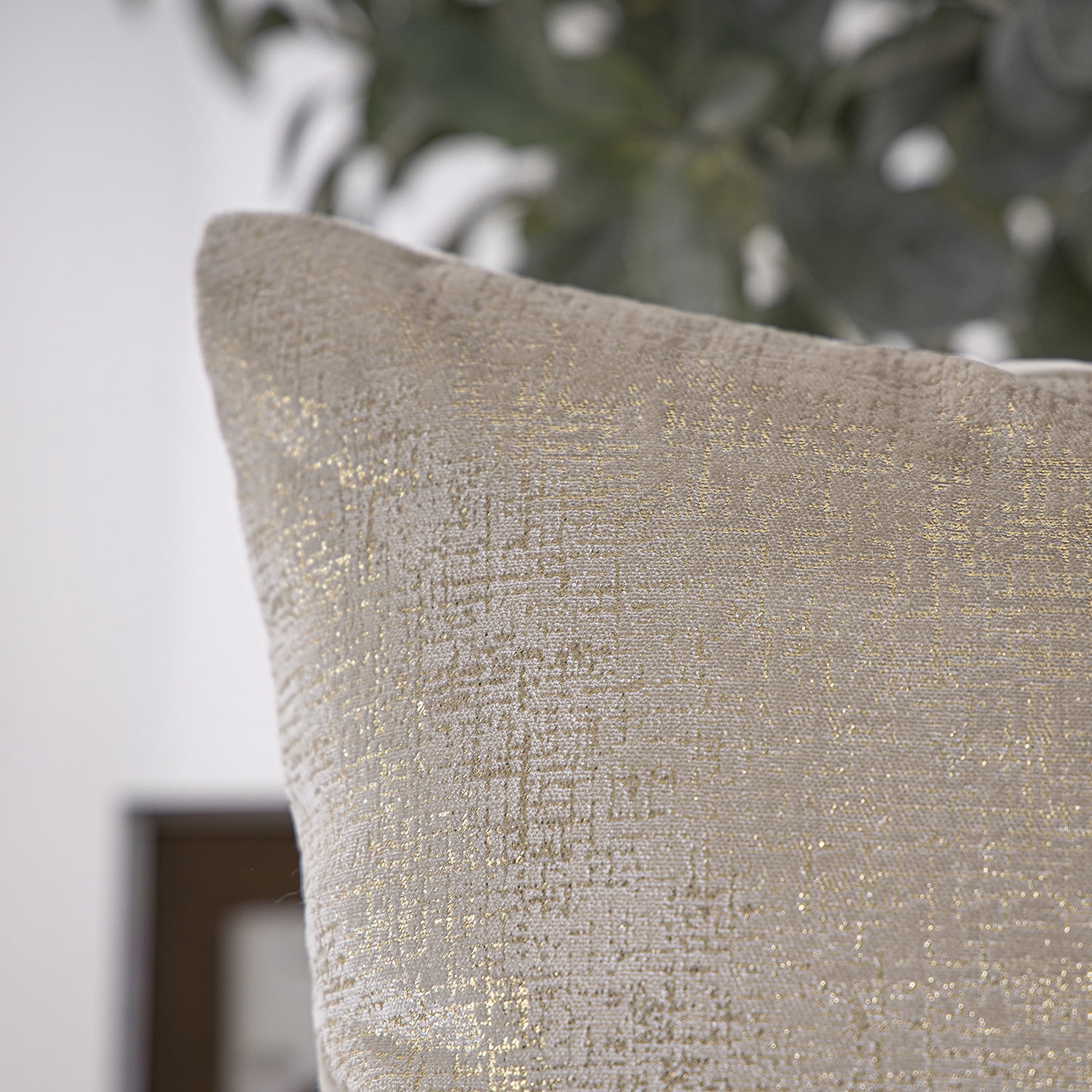 Phantoscope 20" x 12" Modern Beige Gilding Polyester Throw Pillow , ( 2 Count)