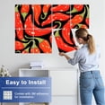 thumbnail image 5 of 8 Pack Art Acoustic Panels Sound Absorbing Chili Spicy mexican pepper vegetable Decorative Soundproof Wall Panels Self Adhesive for Nursery Game Room Bedroom 48"x32", 5 of 7