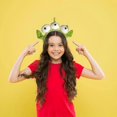 thumbnail image 2 of Alien Headband, Three-eyed Alien Monster Headband Headband Plush Cute Headband Headgear For Theme Party Girls And Kids, Bath Headband, 2 of 3
