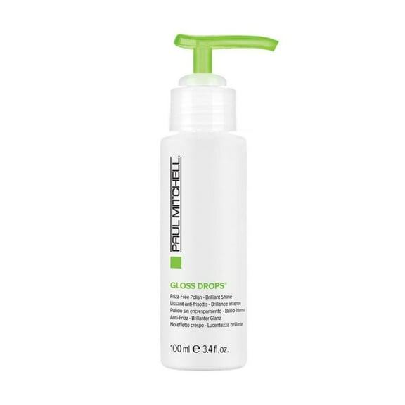 Paul Mitchell Gloss Drops Shine Serum, Frizz-Free Polish, Brilliant Shine, For Medium To Coarse Hair, 3.4 fl oz.