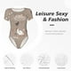 thumbnail image 4 of Balery Chicken Body de cuello redondo de manga corta para mujer Tops de manga corta Tops básicos-Small, 4 of 7