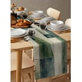thumbnail image 6 of Sage Green Geometric Table Runner 108 Inches, Vintage Teal Modern Abstract Art Bed Runner Dresser Scarves Tabletop for Indoor Outdoor Parties/Ceremony/Banquet, 13"x 108", 6 of 8