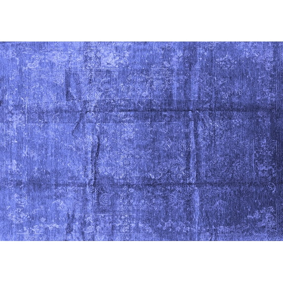 Ahgly Company Indoor Rectangle Oriental Blue Industrial Area Rugs, 2' x 4'