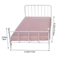 thumbnail image 4 of Jiibva 1:12 Dollhouse Furniture Bed, Metal Dollhouse Bed Iron Frame Single Bed Mini Bed Model Bedroom Scene Dollhouse Accessories, 4 of 7