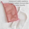 thumbnail image 3 of 2PCS Standing Toiletry Bag, Portable Lightweight Travel Toiletry Bag, Mesh Large Capacity Cosmetic Waterproof Bag,Foldable Clear Hanging Travel Toiletry Bag Cosmetic Organiser Storage(Pink+White), 3 of 7