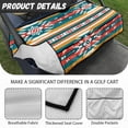 thumbnail image 6 of Whosucclay Southwestern Geometric Pattern Golf Cart Seat Protector, Easy Disassemble Anti-Fade Cover for Most 2 Seats Elastic Golf Cart Accessories, 52.36"x 32.28", 6 of 7