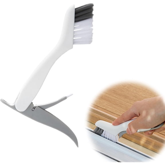 Groove Cleaning Brush, Window Track Cleaning Tools, Multifunction Hard Bristle Crevice Cleaning Brush, Bristle Crevice Cleaning Brush for Sliding Door Track, Dead Corner Groove Tiles Gap