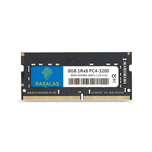 RASALAS 8GB DDR4 3200MHz PC4-25600 Non-ECC Unbuffered (DDR4-3200) 1.2V CL22 1Rx8 Single Rank 260 Pin Laptop Memory RAM Upgrade