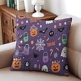 thumbnail image 3 of Happy Halloween Pumpkin Throw Pillow Covers Ghost Boo Pillow Cases Sofa Bed Throw Cushion Cover for Home Office Halloween Decor,18x18 Inch (2Pcs), 3 of 6