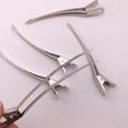 thumbnail image 4 of 12 Piezas Pinzas para el Cabello de Cocodrilo, Pasador de Cocodrilo de Metal, Pinzas para el Cabello con Dientes Profesionales para Mujeres y Niñas, Manualidades, Horquillas para el Cabello -Plata JM, 4 of 5