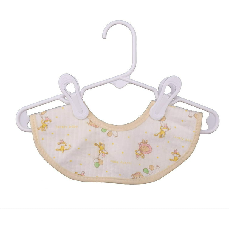 10''plastic Baby Hanger with Clips, Clip Hanger for Baby Clothes