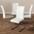 thumbnail image 3 of Baxton Studio Cyprien Faux Leather Dining Chair, White (Set of 4), 3 of 5