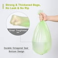 thumbnail image 4 of 1.2 Gallon Small Garbage Bags Biodegradable 5 Liter Mini Compostable Strong Bathroom Trash Bags with Tear & Leak Resistant, Recycling Eco-Friendly Trash Can Liner, Green, 80 Counts, 4 of 7