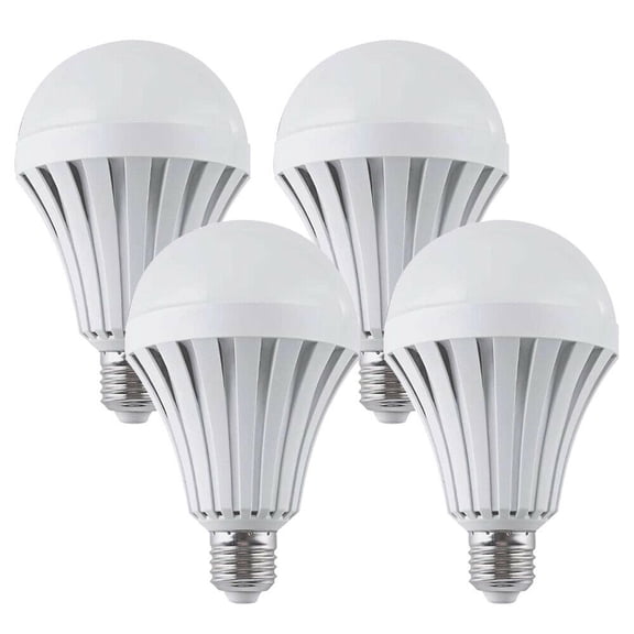 Emergency LED Light Bulbs, Epicgadget 4 Pack 5W White Magical Emergency LED Rechargable Light Bulb E27 6500K