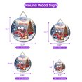 thumbnail image 5 of Santa is Coming Boxer Merry Christmas Xmas Noel Truck Tree Round Wood Sign Boxers Dog Lover Gifts Idea Hanging Wall Home Decor - 02023, 5 of 5